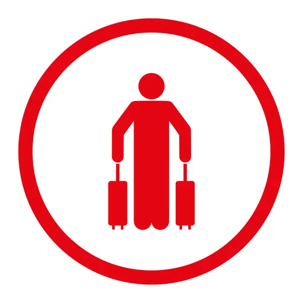 Passagerarnas bagage ikonen — Stockfoto