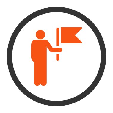 Komutan ile bayrak simgesi