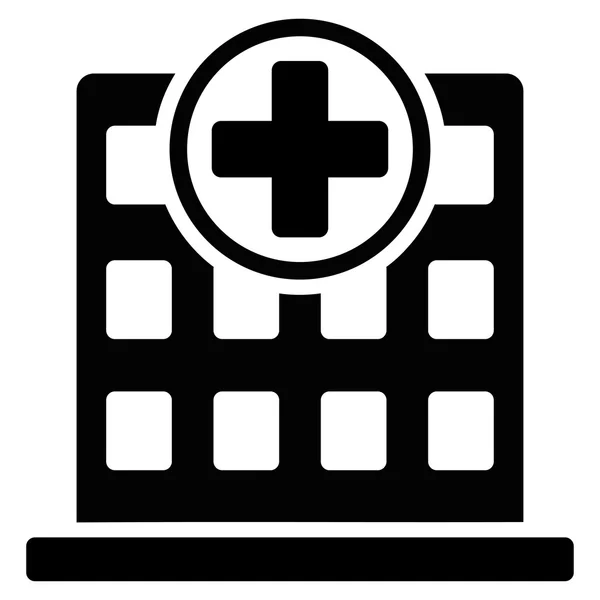 Икона здания клиники — стоковое фото