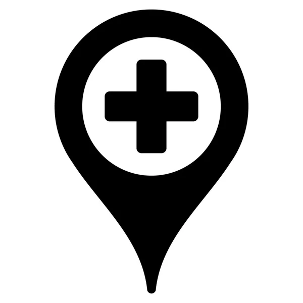 Ikona wskaźnika mapę szpitala — Zdjęcie stockowe