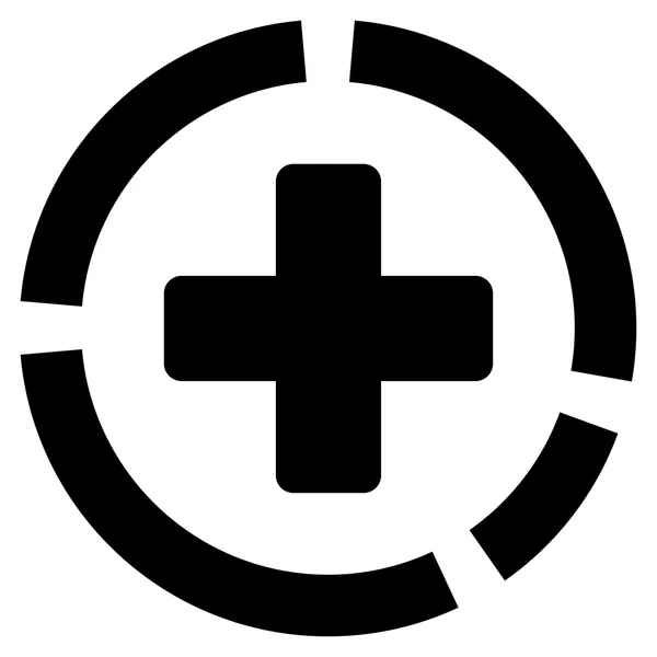 Diagramm-Symbol im Gesundheitswesen — Stockfoto
