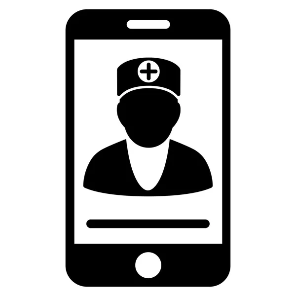 Online lekarz ikona — Zdjęcie stockowe