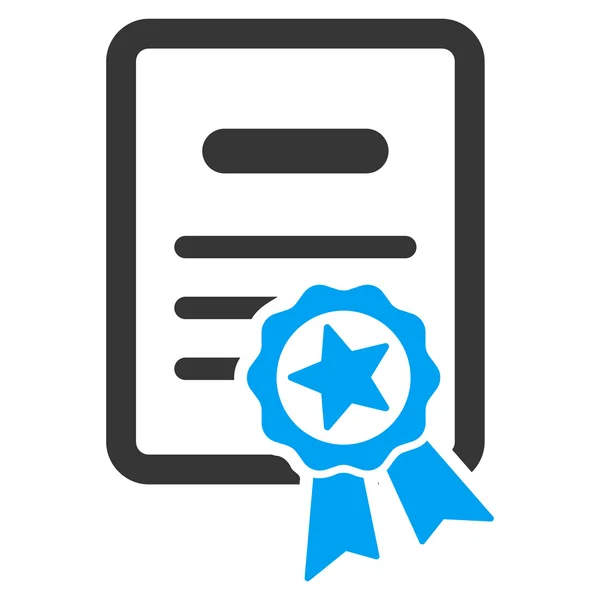 Certifikované diplom ikona — Stockový vektor