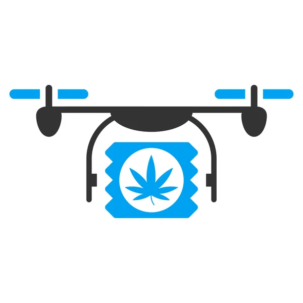 Drogas drone icono de envío — Vector de stock