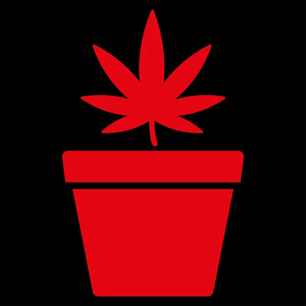 Cannabis potten ikonen — Stockfoto
