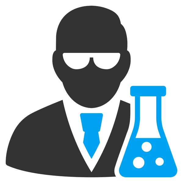 Scientist With Flask Icon — Stock Vector