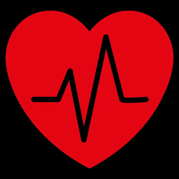 心脏心电图图标 — 图库照片