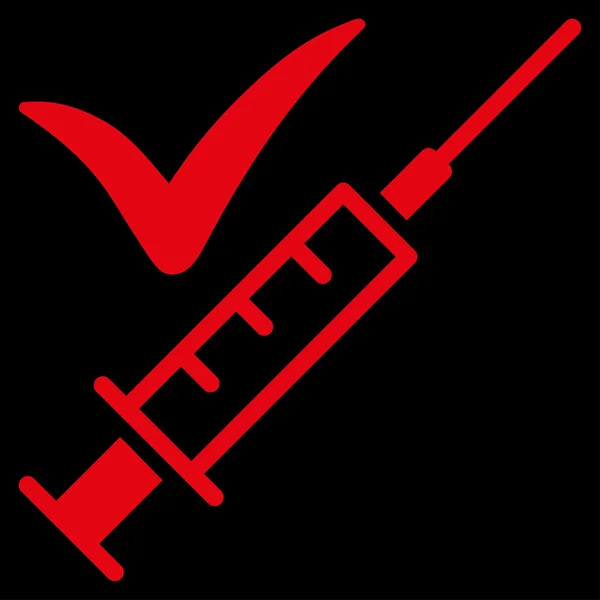 Icono de Vacunación Hecho — Vector de stock