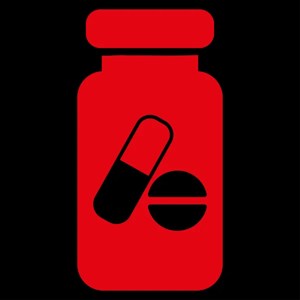 Drugs medicijnflesje pictogram — Stockvector