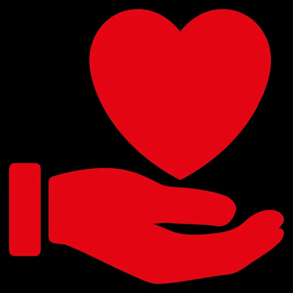 Ícone de caridade coração — Vetor de Stock