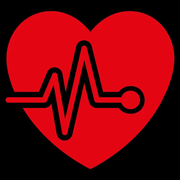 Hjärtat puls ikonen — Stock vektor