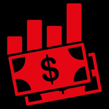 Satış çubuk grafik simgesini