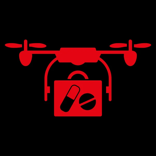 Ícone médico da expedição do drone — Vetor de Stock