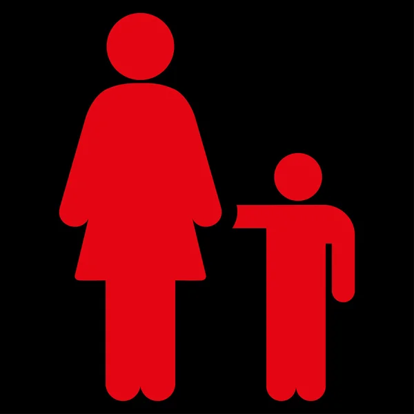 Moeder met zoon pictogram — Stockvector