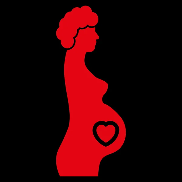 Icône féminine enceinte — Image vectorielle