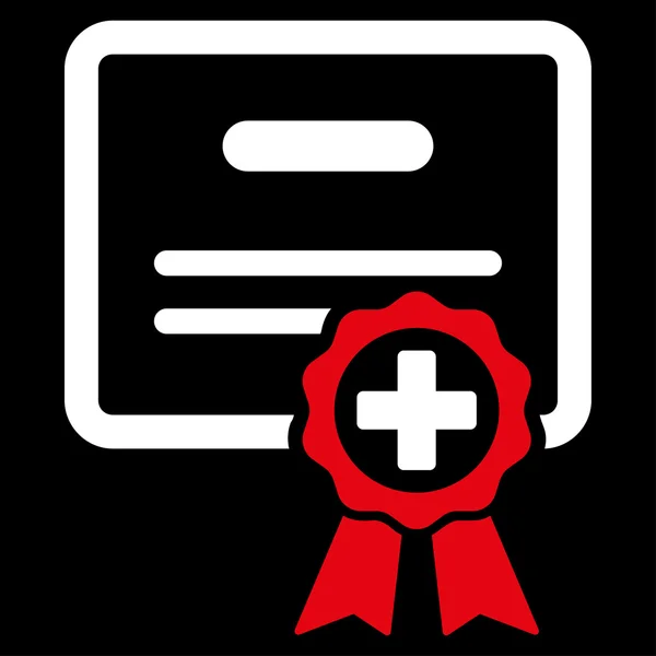 Икона "Медицинский сертификат" — стоковое фото