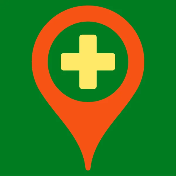 Icono de puntero del mapa del hospital —  Fotos de Stock