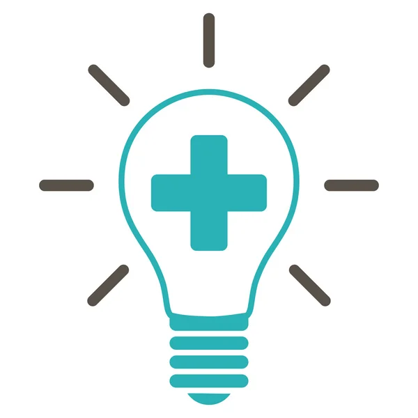 Icona creativa della lampadina della medicina — Foto Stock