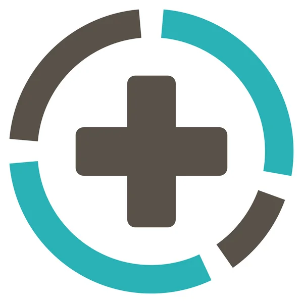 Egészségügyi ellátás Diagram ikonjára — Stock Fotó