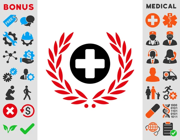Opieki zdrowotnej Embleme ikona — Zdjęcie stockowe