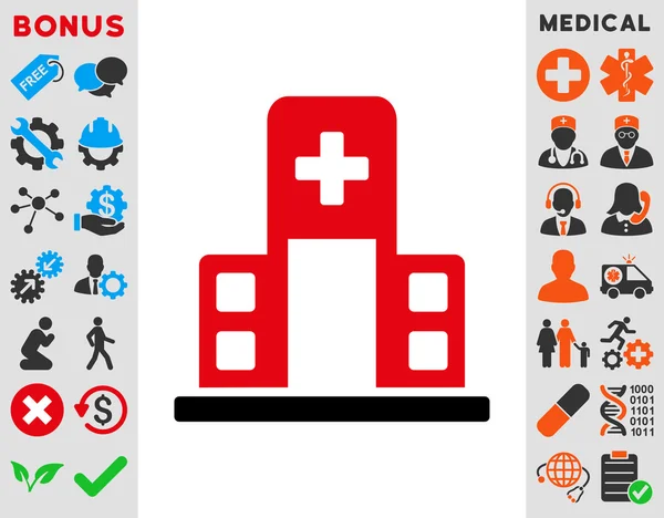 Pictogram ziekenhuisgebouw — Stockfoto