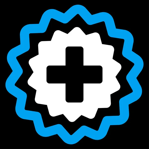 Medical Cross Stamp Icon — Stock Photo, Image