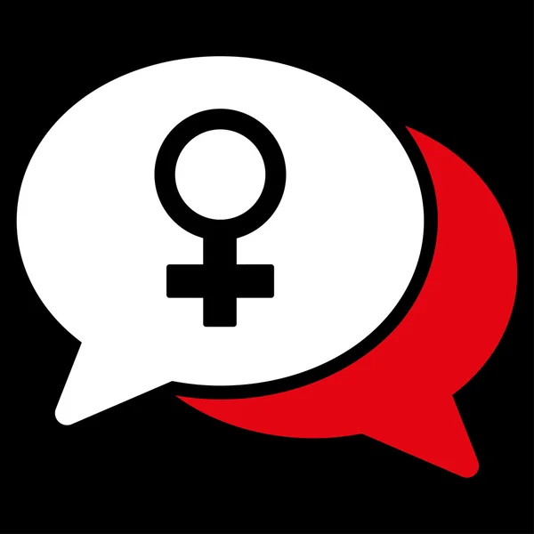 Female Chat Icon — Stock Vector