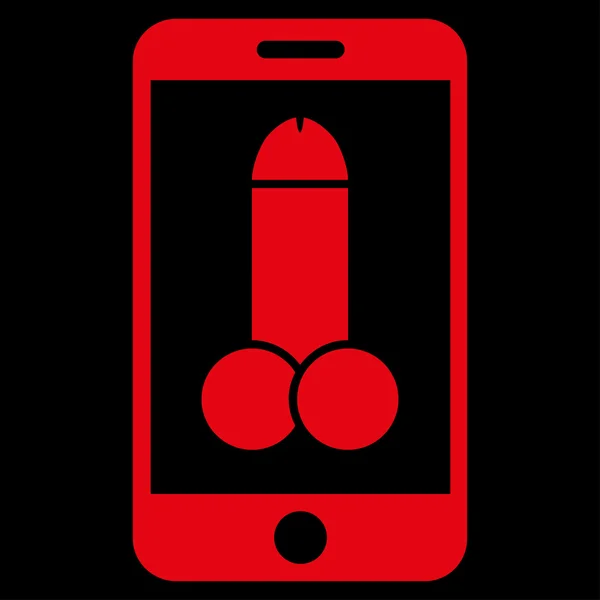 Icône Porno mobile — Image vectorielle