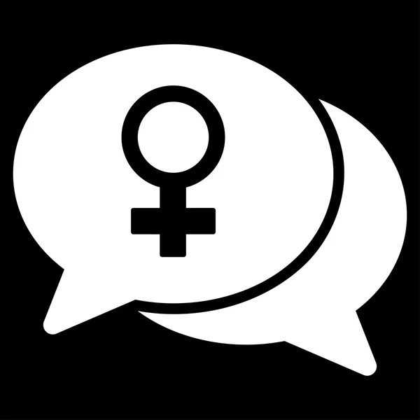 Kadın sohbet simgesi — Stok Vektör