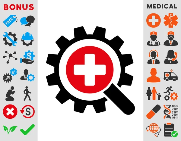 Encontrar Icono de Tecnología Médica — Vector de stock