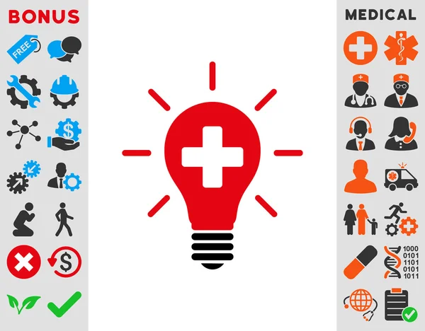 Icono de lámpara eléctrica médica — Archivo Imágenes Vectoriales