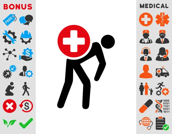 Medicatie Courier pictogram — Stockvector