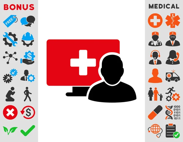 Icono de medicina en línea — Archivo Imágenes Vectoriales