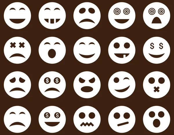 Iconos de sonrisa y emoción — Archivo Imágenes Vectoriales