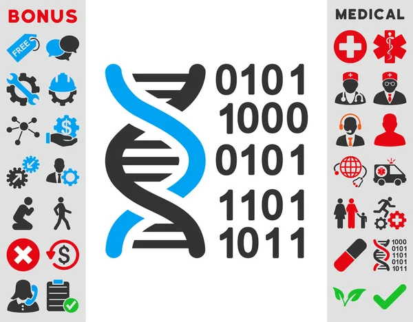 Code génome Icône — Image vectorielle