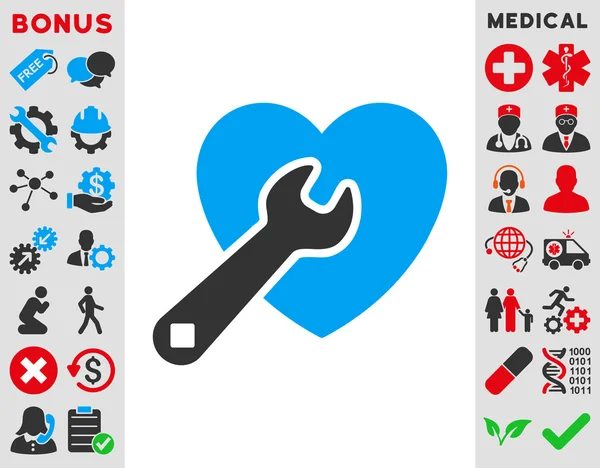 Hart reparatie pictogram — Stockvector