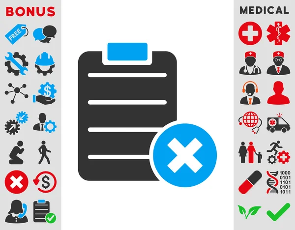 Rechazar el icono del formulario — Vector de stock