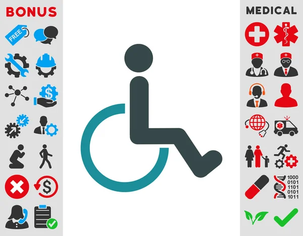 Icona persona disabile — Vettoriale Stock