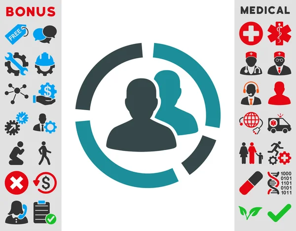 Patiënt Diagram pictogram — Stockvector