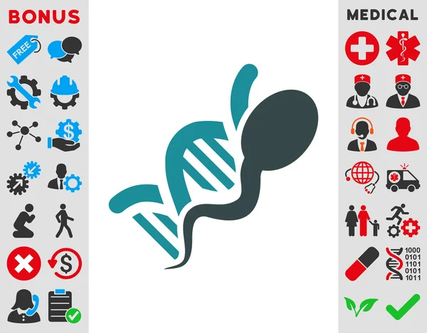 Ícone do genoma do esperma —  Vetores de Stock