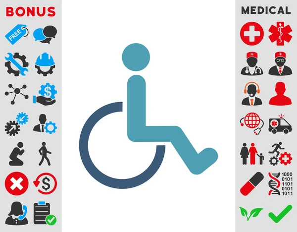 Icona persona disabile — Vettoriale Stock