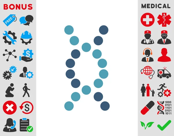 Icona a spirale del DNA — Vettoriale Stock