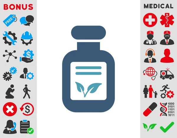 Ícone de drogas naturais —  Vetores de Stock