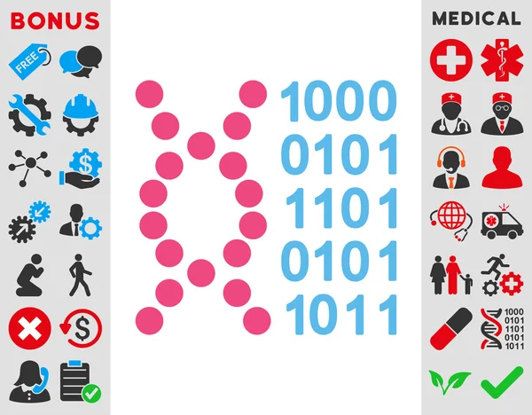 Ícone de código de dna —  Vetores de Stock