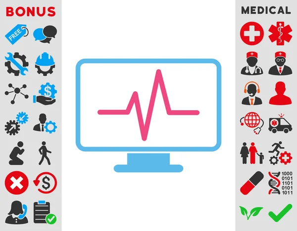 Значок мониторинга — стоковый вектор
