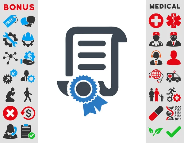 Icona del documento di scorrimento certificato — Vettoriale Stock
