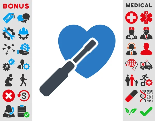 Ícone de afinação do coração —  Vetores de Stock