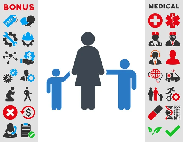 Icono de madre e hijos — Archivo Imágenes Vectoriales