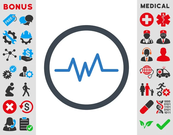 Pulse Monitoring Icon — Stock Vector