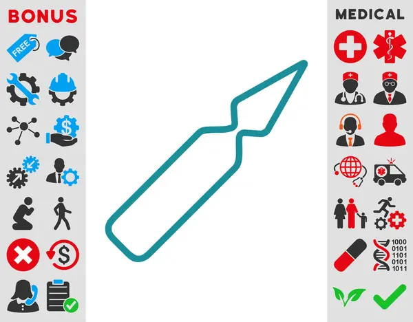 空アンプル アイコン — ストックベクタ
